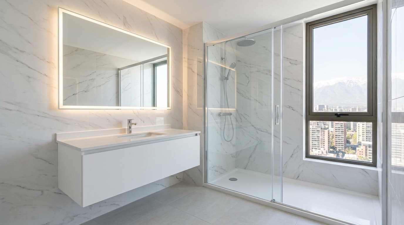 Shower door en cristal templado